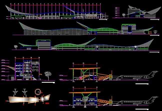 معماری فرودگاه - طراحی پلان فرودگاه - پروژه کامل فرودگاه و فایل اتوکدی فرودگاه
